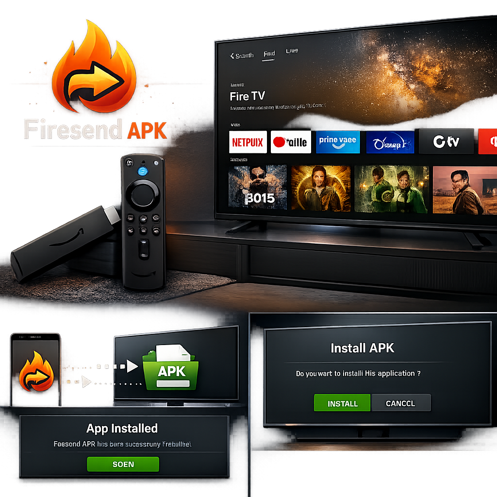 Firesend APK logo on Firestick and Android TV