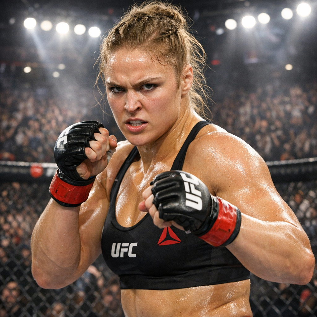 Ronda Rousey preparing for her fight